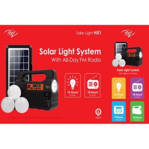 itel Solar Light System With FM Radio & 3pcs Super Bright Bulbs Price in Nigeria Nature Solar Global Limited 🇳🇬