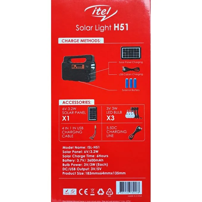 itel Solar Light System With FM Radio & 3pcs Super Bright Bulbs Price in Nigeria 4 itel Solar Light System With FM Radio & 3pcs Super Bright Bulbs Price in Nigeria Nature Solar Global Limited 4
