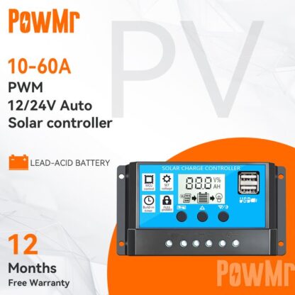 PowMr 10A-60A PWM Solar Charger Controller 12V 24V Dual USB Price in Nigeria Jiji jumia Alaba International Market 2