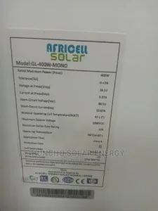 Africell 400W Monocrystalline Solar Panel
