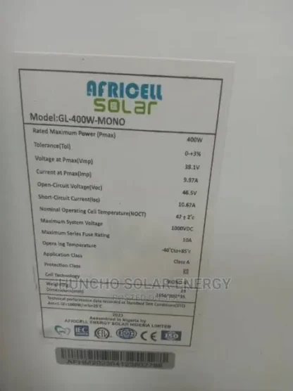 Africell 400W Monocrystalline Solar Panel Price in Nigeria Jiji jumia Alaba International Market 4