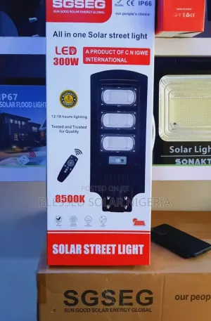 300W SGSEG Solar Street Light Price in Nigeria Nature Solar Global Limited 🇳🇬