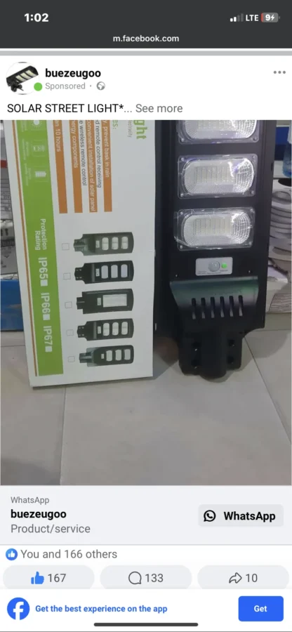 300 Watts Solar Street Light Price in Nigeria Jiji jumia Alaba International Market 4