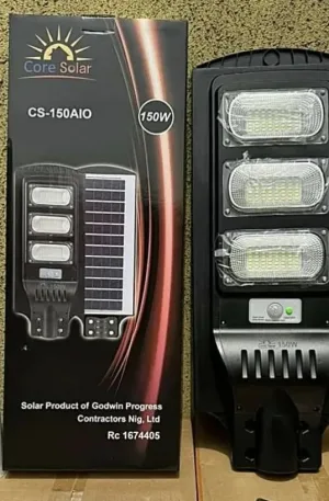150W Core Solar Street Light Price in Nigeria Nature Solar Global Limited 🇳🇬