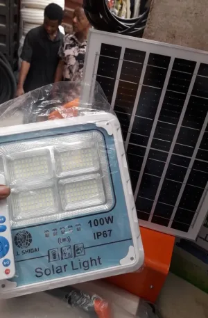 100W Z.L SHIDAI Solar Flood Light Price in Nigeria Nature Solar Global Limited 🇳🇬