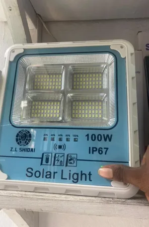 100W Z.L SHIDAI Solar Flood Light Price in Nigeria Nature Solar Global Limited 🇳🇬