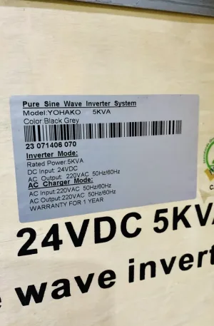 24V 5.5KVA Yohako Inverter Price in Nigeria Nature Solar Global Limited 🇳🇬