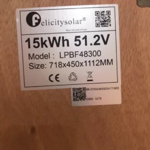51.2V 15KWH Felicity Solar Lithium Battery Price in Nigeria Nature Solar Global Limited 🇳🇬