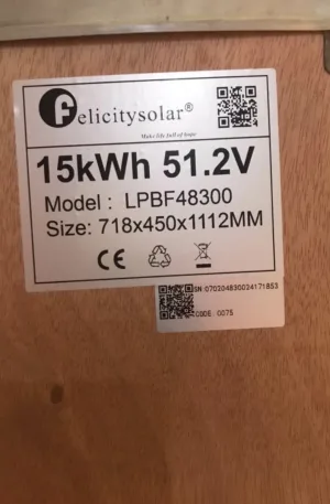 51.2V 15KWH Felicity Solar Lithium Battery Price in Nigeria Nature Solar Global Limited 🇳🇬