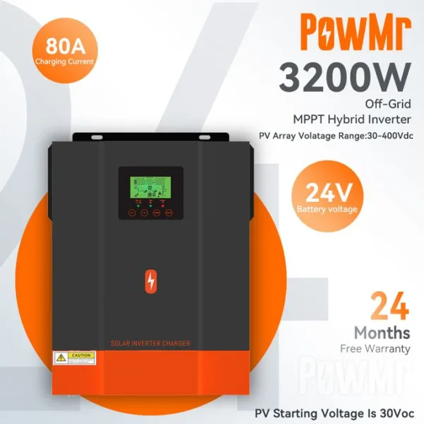 PowMr 3.2KVA 80A MPPT Hybrid Solar Inverter Price in Nigeria Nature Solar Global Limited 🇳🇬