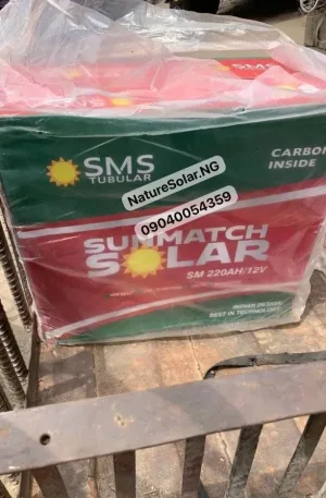 12V 220Ah SMS Tubular Battery Price in Nigeria Nature Solar Global Limited 🇳🇬