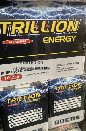 12V 140Ah Trillion Energy Solar Battery Price in Nigeria Nature Solar Global Limited 🇳🇬
