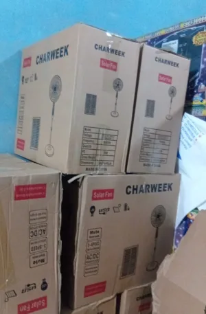 CharWeek Solar Standing Rechargeable Fan + Panel + Bulb Price in Nigeria Nature Solar Global Limited 🇳🇬