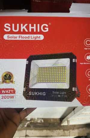 Sukhig 200W Solar Flood Light Price in Nigeria Nature Solar Global Limited 🇳🇬