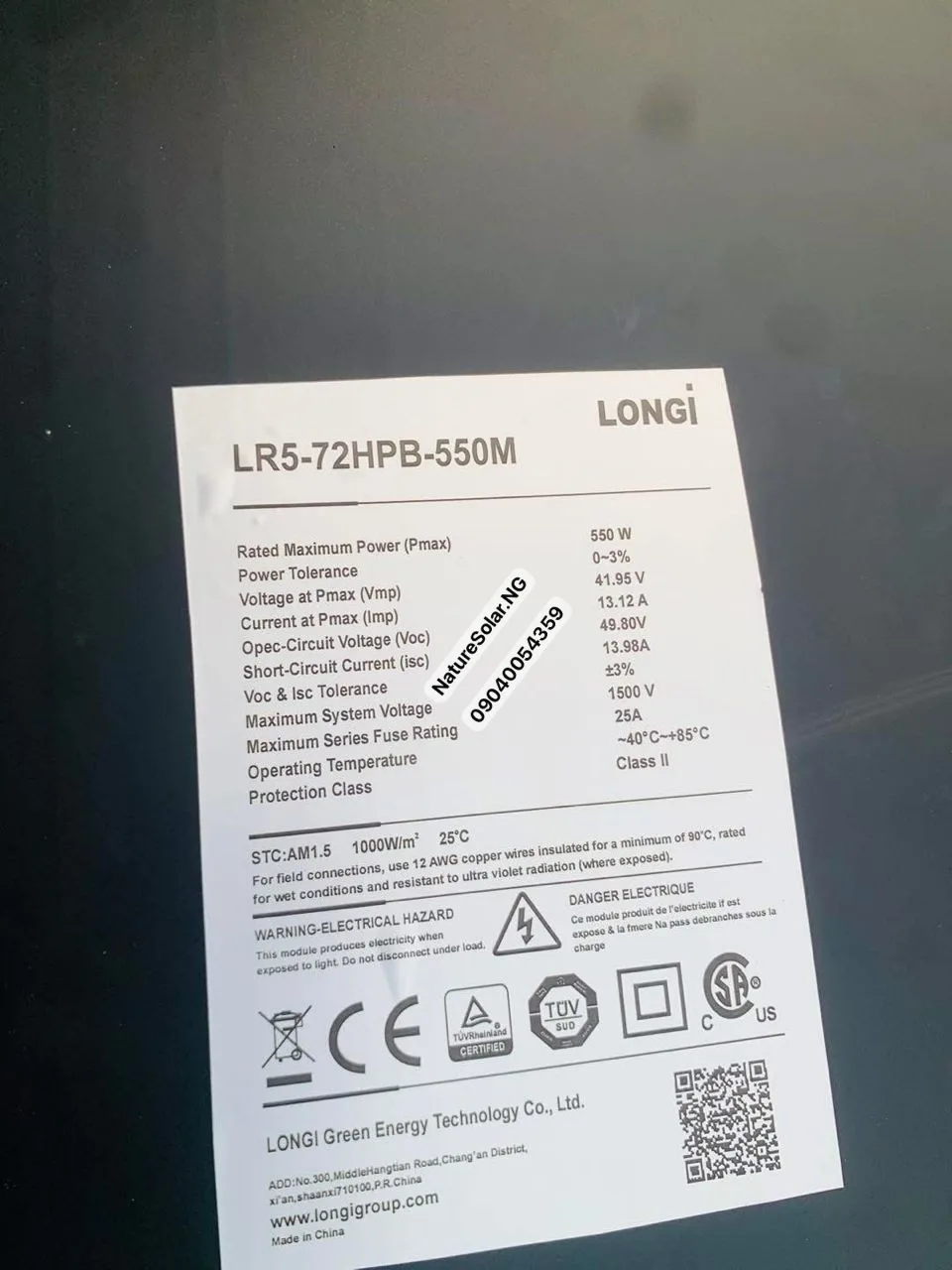 Longi 550W All Black Solar Panel Price in Nigeria 4 Longi 550W All Black Solar Panel Price in Nigeria Nature Solar Global Limited 4