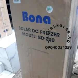 Bona DC Solar Upright Freezer (BD-200) Price in Nigeria Nature Solar Global Limited 🇳🇬