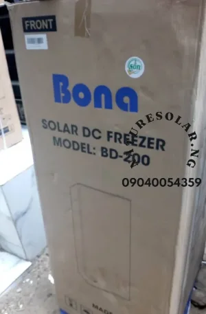Bona DC Solar Upright Freezer (BD-200) Price in Nigeria Nature Solar Global Limited 🇳🇬