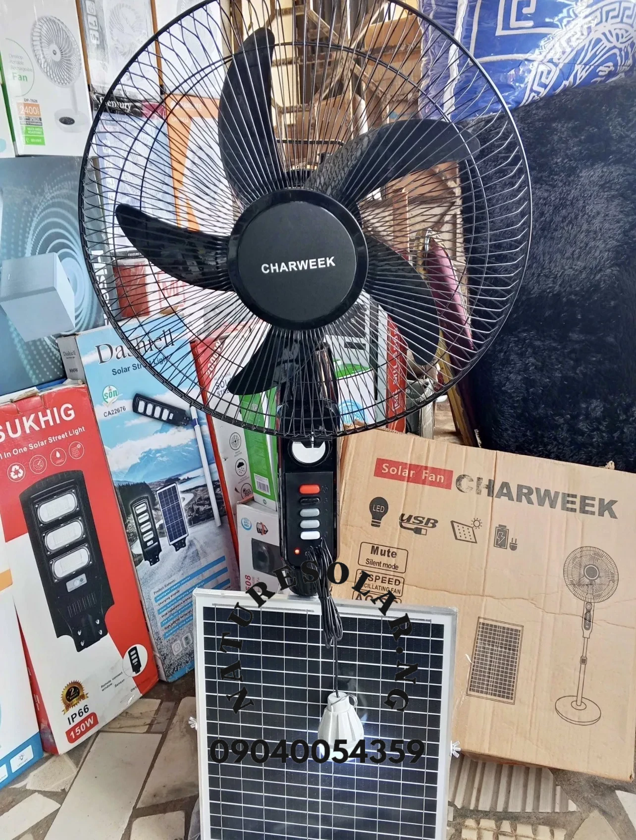 CharWeek Solar Fan + USB Light + Charging Indicator Price in Nigeria 8 CharWeek Solar Fan + USB Light + Charging Indicator Price in Nigeria Nature Solar Global Limited 8