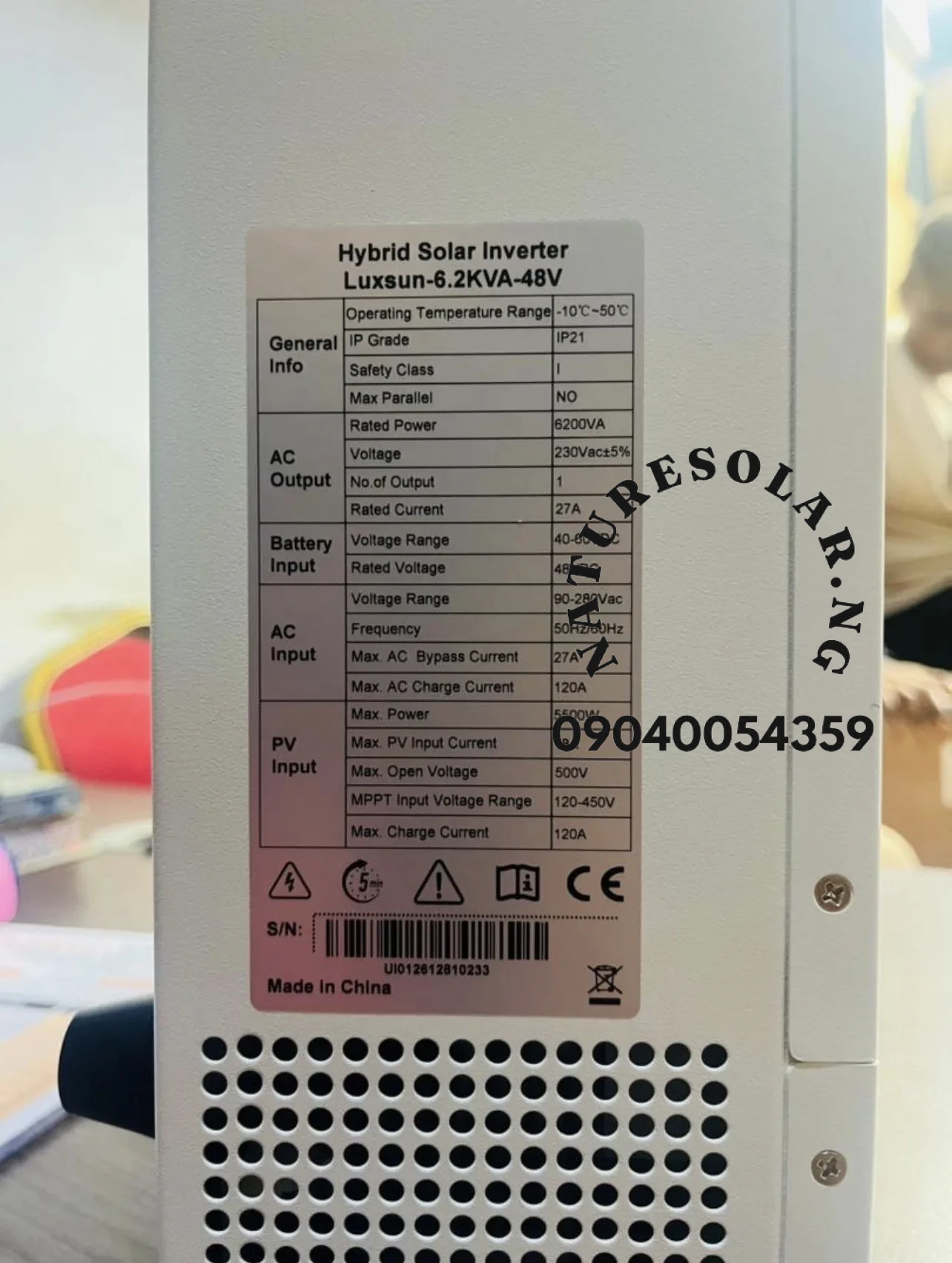 LuxSun 6.2KVA 48V Hybrid Inverter Price in Nigeria 3 LuxSun 6.2KVA 48V Hybrid Inverter Price in Nigeria Nature Solar Global Limited 3
