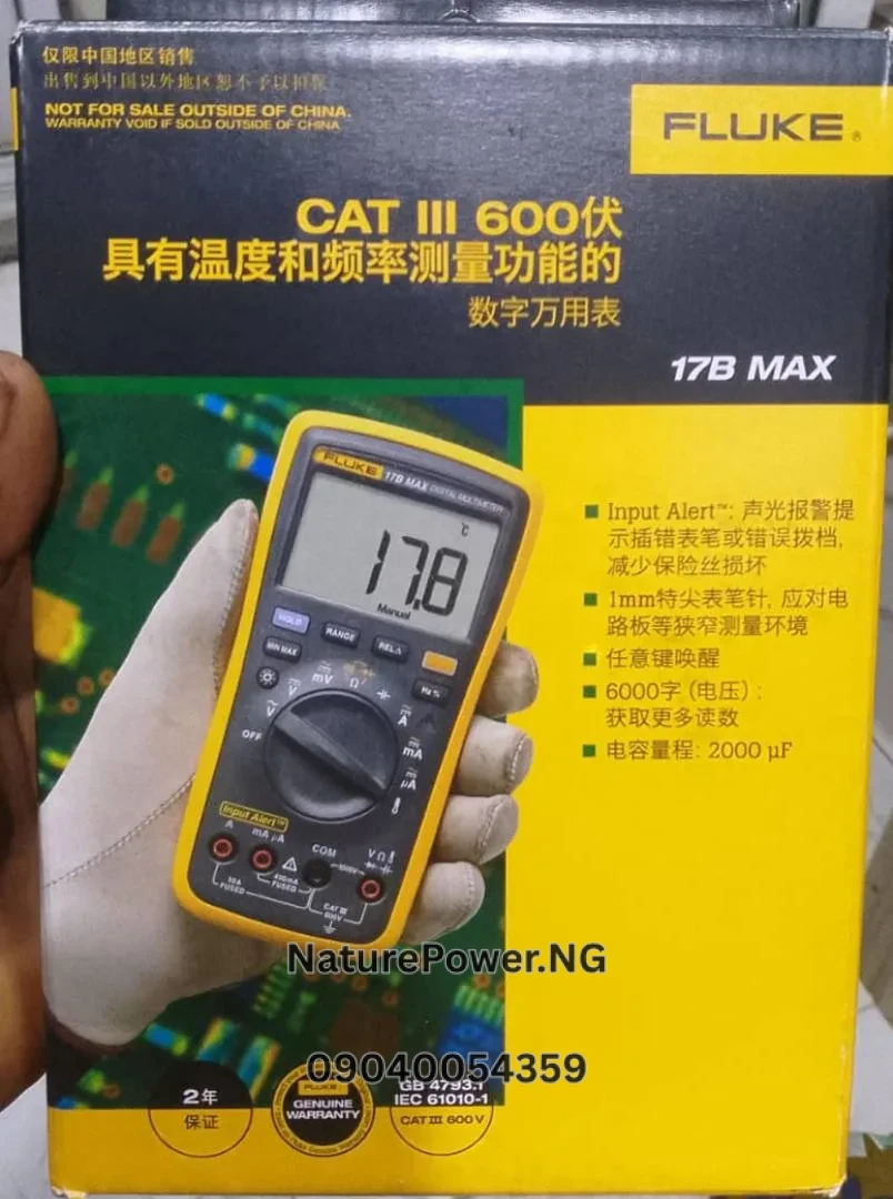 Fluke 17B Max Digital Multimeter Price in Nigeria 2 Fluke 17B Max Digital Multimeter Price in Nigeria Nature Solar Global Limited 2