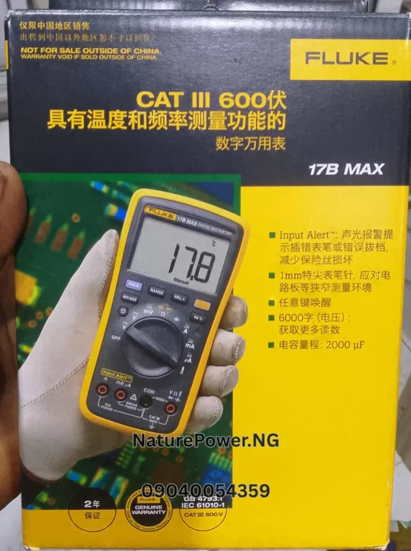 Fluke 17B Max Digital Multimeter Price in Nigeria Fluke 17B Max Digital Multimeter Price in Nigeria Nature Solar Global Limited