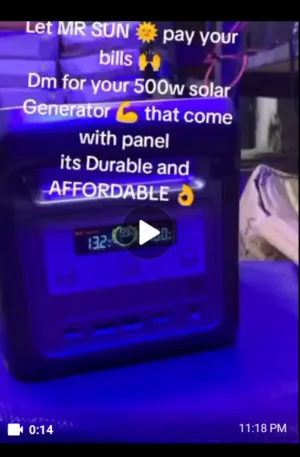 500W Solar Generator Price in Nigeria Nature Solar Global Limited 🇳🇬