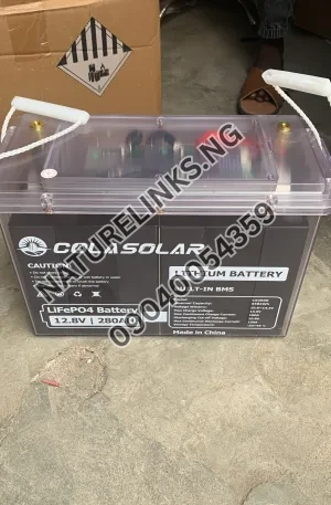 COLASOLAR LiFePO4 12.8V | 280AH LITHIUM BATTERY Price in Nigeria Nature Solar Global Limited 🇳🇬