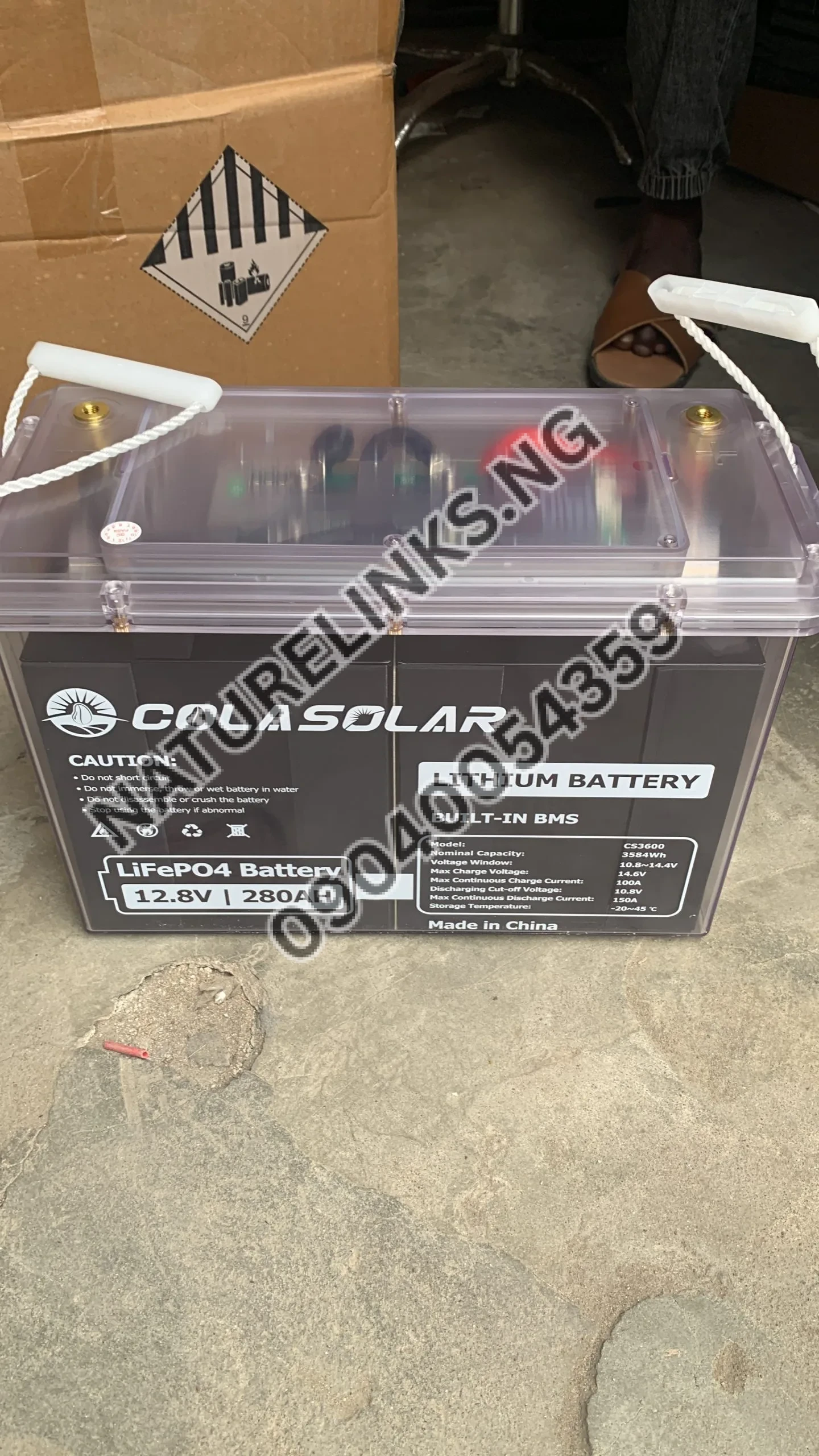 COLASOLAR LiFePO4 12.8V | 280AH LITHIUM BATTERY Price in Nigeria COLASOLAR LiFePO4 12.8V | 280AH LITHIUM BATTERY Price in Nigeria Nature Solar Global Limited