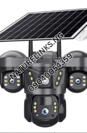 V380 Pro Wireless Solar-Powered Three-Lens PTZ Security Camera Price in Nigeria Nature Solar Global Limited