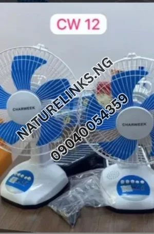Charweek CW 12 Rechargeable Solar Table Fan Price in Nigeria Nature Solar Global Limited