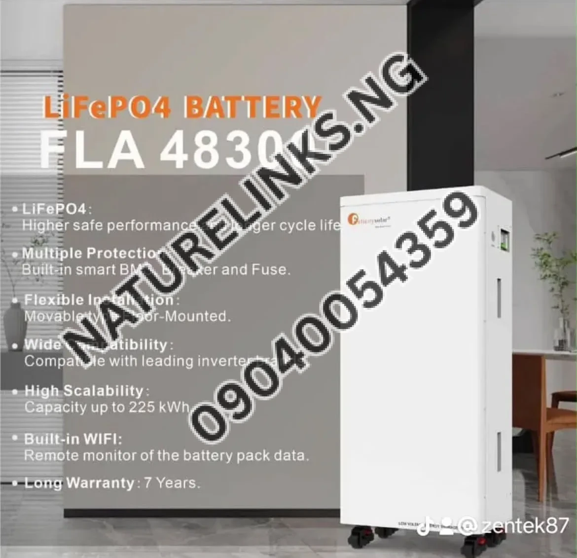 Felicity FLA48300 48V 300Ah LiFePO₄ Lithium Battery Price in Nigeria Felicity FLA48300 48V 300Ah LiFePO₄ Lithium Battery Price in Nigeria Nature Solar Global Limited