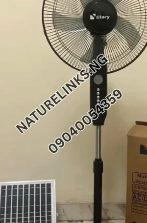 Glory Solar Mute 3-Speed AC/DC Rechargeable Fan Price in Nigeria Nature Solar Global Limited