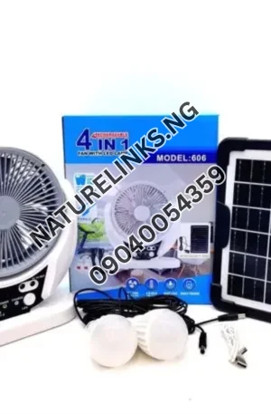 4-In-1 Rechargeable Fan With An LED Lamp Price in Nigeria Nature Solar Global Limited