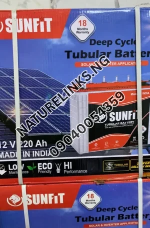 SUNFIT TUBULAR BATTERIES 220ah/12v Price in Nigeria Nature Solar Global Limited 2
