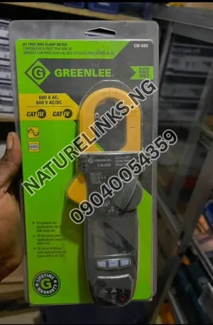GREENLEE 600 A AC, 600 V AC/DC AC TRUE RMS CLAMP METER Price in Nigeria GREENLEE 600 A AC, 600 V AC/DC AC TRUE RMS CLAMP METER Price in Nigeria Nature Solar Global Limited π³π¬