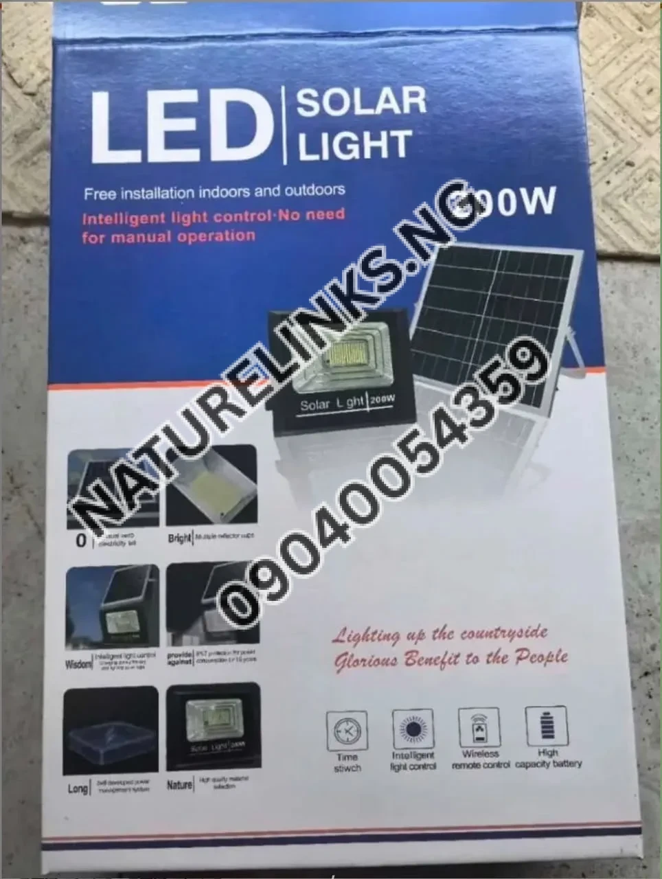 Wisdom Long 200W LED Solar Flood Light Price in Nigeria Wisdom Long 200W LED Solar Flood Light Price in Nigeria Nature Solar Global Limited