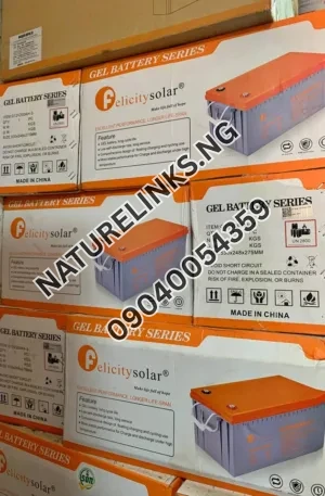 200ah FELICITY BATTERY Price in Nigeria Nature Solar Global Limited