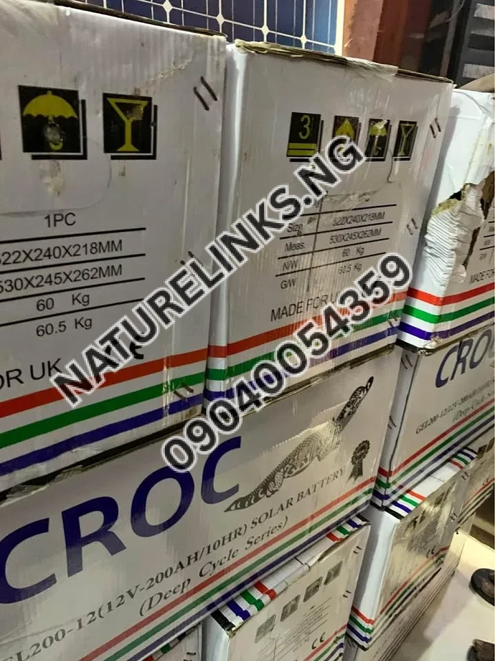 CROC DEEP CYCLE BATTERY 200ah/12v Price in Nigeria 2 CROC DEEP CYCLE BATTERY 200ah/12v Price in Nigeria Nature Solar Global Limited 2