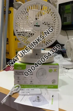 RECHARGEABLE TABLE & WALL MOUNTED FAN Price in Nigeria Nature Solar Global Limited