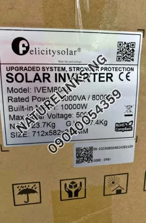 8KVA FELICITY SOLAR INVERTER HYBRID Price in Nigeria Nature Solar Global Limited