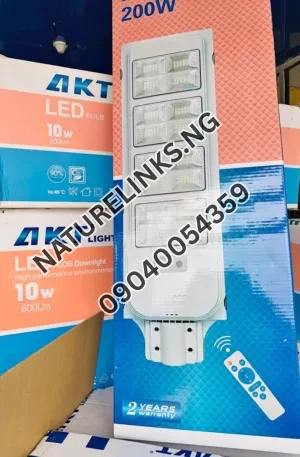 AKT SOLAR STREET LIGHT 200watts Price in Nigeria Nature Solar Global Limited