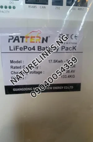 17.5KWH LITHIUM ION BATTERY Price in Nigeria Nature Solar Global Limited