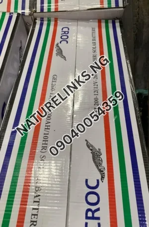 CROC SOLAR DEEP CYCLE BATTERY 200ah/12v Price in Nigeria Nature Solar Global Limited