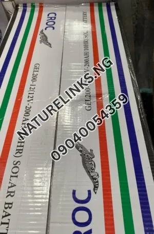 CROC DEEP CYCLE BATTERY 200ah/12v Price in Nigeria Nature Solar Global Limited