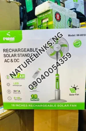 Rechargeable solar standing fan Price in Nigeria Nature Solar Global Limited