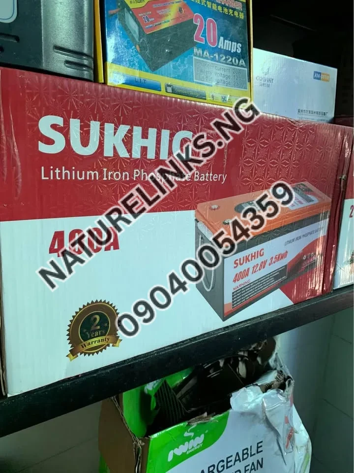 SUKHIG LITHIUM ION BATTERIE 400ah/12.8V Price in Nigeria 3 SUKHIG LITHIUM ION BATTERIE 400ah/12.8V Price in Nigeria Nature Solar Global Limited 3