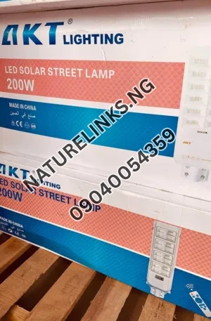 AKT SOLAR STREET LIGHT 200watts Price in Nigeria Nature Solar Global Limited