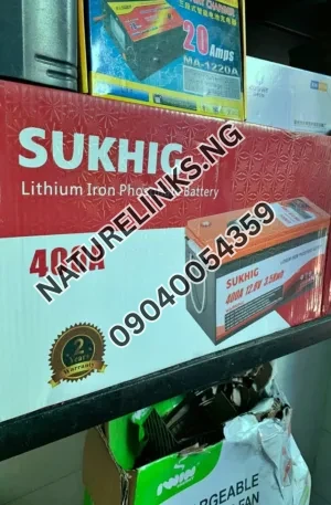 SUKHIG LITHIUM ION BATTERIE 400ah/12.8V Price in Nigeria Nature Solar Global Limited