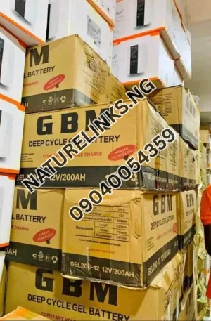 200Ah G B M solar battery Price in Nigeria Nature Solar Global Limited