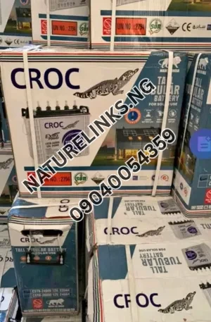 CROC TUBULAR BATTERY Price in Nigeria Nature Solar Global Limited